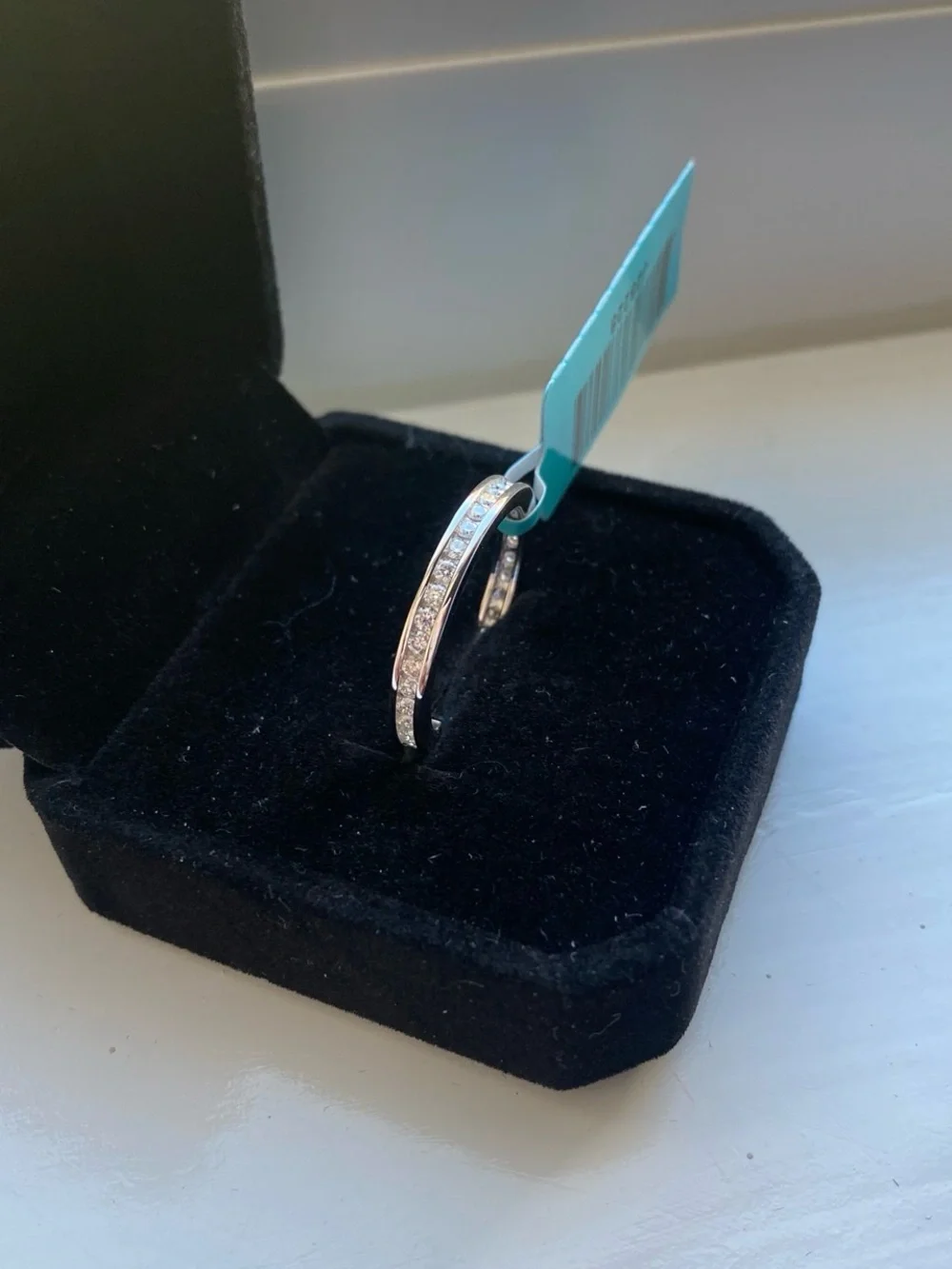 Moissanite Eternity Band Size 8